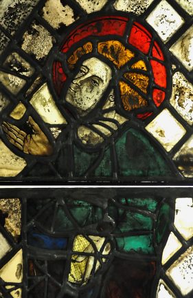 Vitrail de la Crucifxion : saint Jean (XIVe-XVe siècle ?)