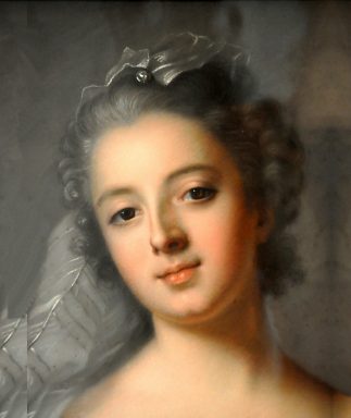 «Mme Gardin-Roussel, dame du temps de Louis XVI», détail