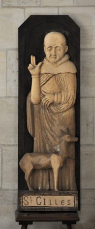Statue de saint Gilles dans le chœur