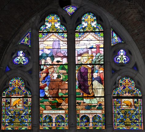 Vitrail «Saint Vaast sur les ruines d'Arras»