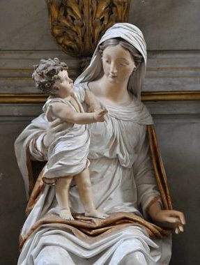 Vierge à l'enfant du XVIIe siècle de Pierre Biarbeau