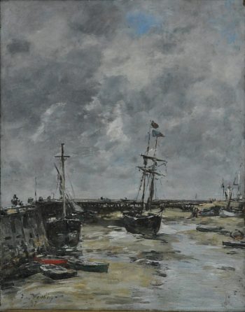 «Port de Trouville à marée basse» d'Eugène Boudin (1824-1898)