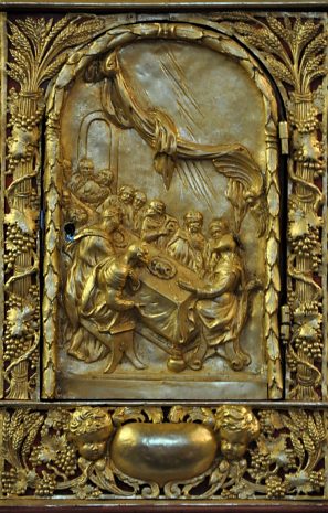 La Cène sculptée sur la tabernacle