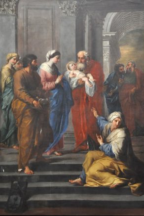 Tableau : «Présentation de Jésus au temple», auteur non précisé