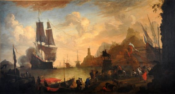 «Vue d'un port» de Hendrich van Minderhout (1632-1696).