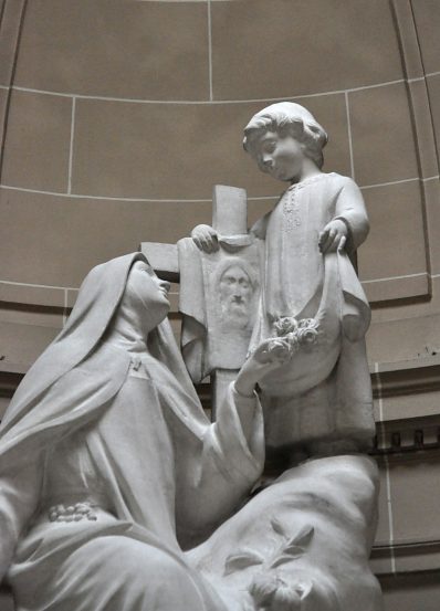 Sainte Thérèse et l'Enfant Jésus, détail du  retable.