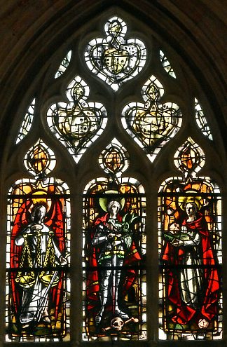 Trois saints, vitrail de Max Ingrand
