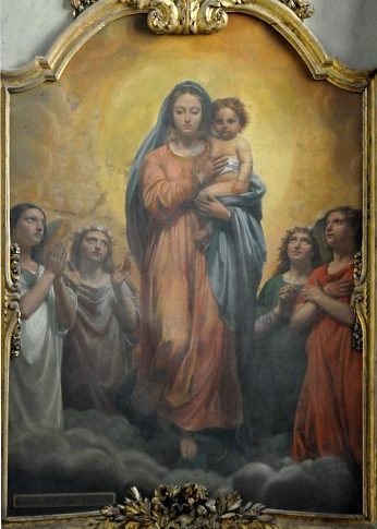 «La Vierge et l'Enfant», tableau dans la chapelle absidiale  sud