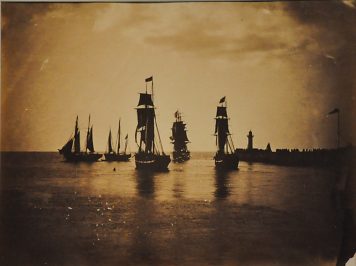 «Bateaux quittant le port du Havre», photographie de Gustave Le Gray (1820–1884), vers 1856–1857