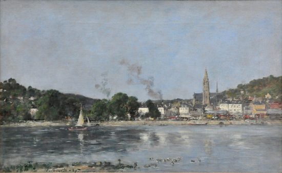 «La Seine, Caudebec en Caux» d'Eugène Boudin (1824–1898), 1889