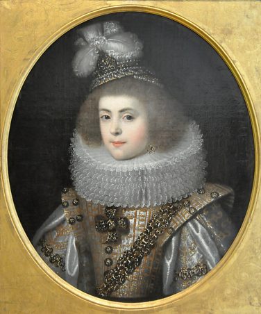 «Portrait d'une jeune fille de la cour du roi de Navarre», École Française, XVIIe siècle
