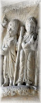 Dieu demande � Abraham de continuer son chemin, d�tail d'un chapiteau