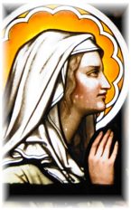 Marie (Vitrail dans la chapelle Saint–Michel, extrait)