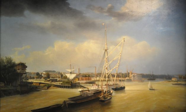 «Vue du port de Rochefort», huile sur toile (vers 1865–1870)