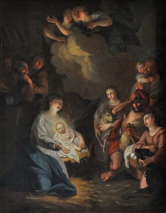 Tableau dans la nef : «La Nativité»