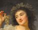 Jeune fille en bacchante, Robert Lefvre, 1790, dtail