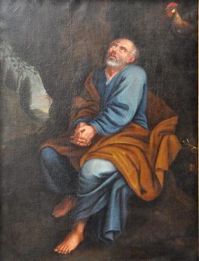 «Le Repentir de saint Pierre», toile du XVIIIe siècle