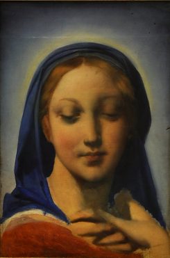 Étude d'une Vierge en buste par Ingres