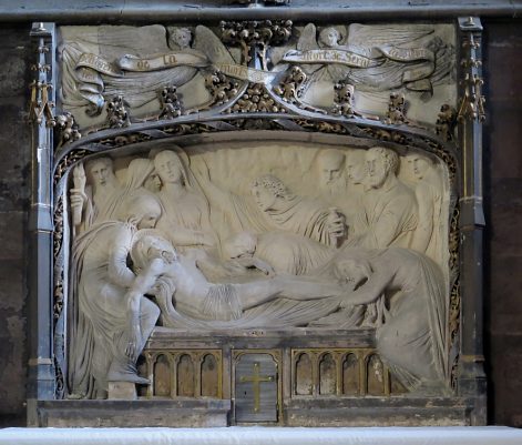 Chapelle Saint-Roch : bas-relief de la Mise au tombeau par Henri-Joseph Triqueti (1804-1874)