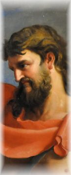 Saint Jean-Baptiste dans «Le Baptême du Christ» de Jacques Stella, 1645