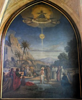 «Le Baptême du Christ» par Thomas d'Aligny, 1850