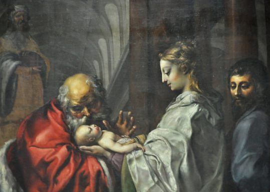 «La Présentation de Jésus au temple» de Quantin Varin (vers 1570-1634), détail