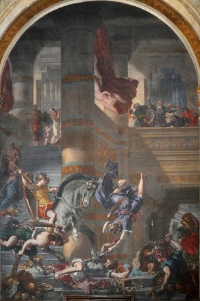 «Héliodore chassé du Temple» par Eugène Delacroix (1798–1863)