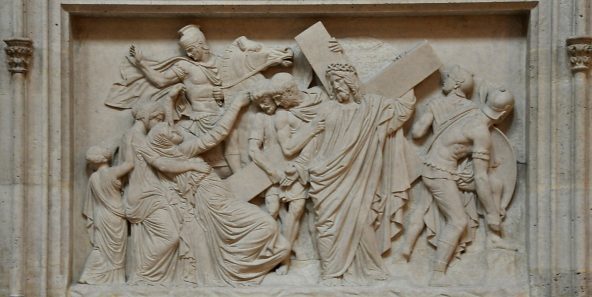 Sculpture du Chemin de Croix de James Pradier, "Jésus est condamné"