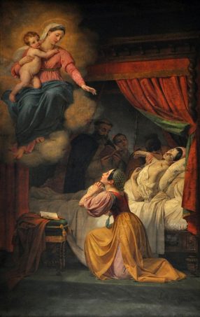 «Apparition de la Vierge à sainte Thérèse» par Langlois