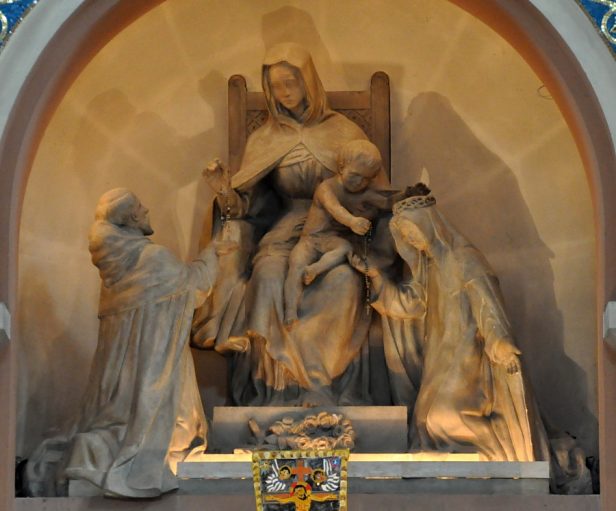 «Notre–Dame du Rosaire» ou la Vierge remettant le Rosaire à saint Dominique et à sainte Catherine de Sienne