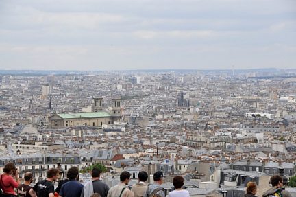 Le paysage parisien depuis le parvis de Montmartre