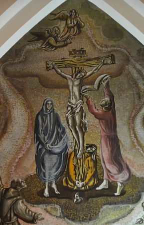 Fresque «Le Christ expirant» de J.-F. Bernard (1908-1994)