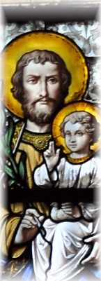 Saint Joseph portant l'Enfant, d�tail d'un vitrail