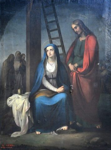 Tableau de la Vierge et de saint Jean au pied de la Croix