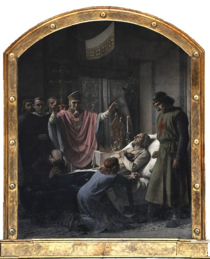 Tableau "La mort de saint Louis" dans la nef