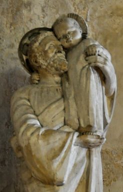 Statue de saint Joseph et d'Enfant Jésus