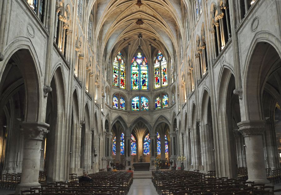 Eglise Saint-Séverin à Paris, la nef et le choeur