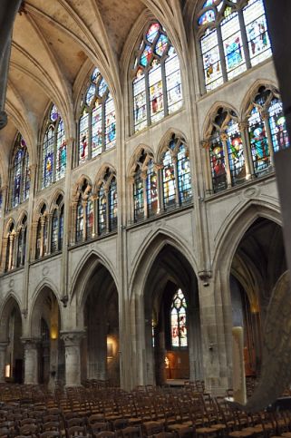 Eglise Saint-Séverin à Paris, élévations dans la nef