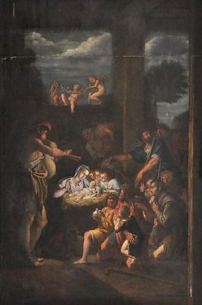 «L'Adoration des bergers» d'après le Dominiquin, partie centrale