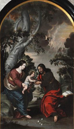 La Vierge et l'Enfant avec un saint