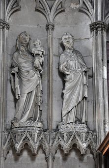 Vierge à l'Enfant et apôtre