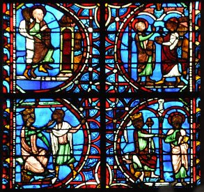 Vitrail de la vie de saint Pierre et saint Paul (vers  1220-1230)