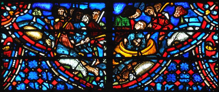 Premier vitrail de la vie de Joseph (vers 1220-1230)