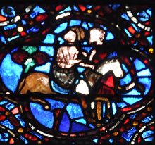 Vitrail du Bon Samaritain (vers 1220-1230)