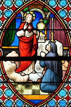 Apparition du Sacr&eacute;-C&#156;ur &agrave; sainte Marie-Marguerite Alacoque