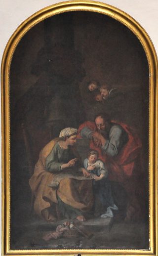 «La Vierge Marie avec ses parents Anne et Joachim»