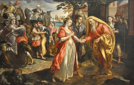 «Isaac présente Rebecca à Abraham» de Maertens de Vos  (1532-1603)